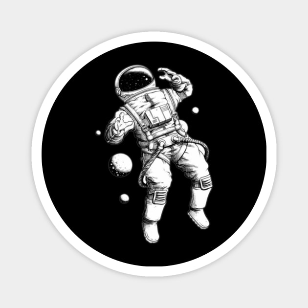 Floating Astronaut Magnet by Honu Art Studio